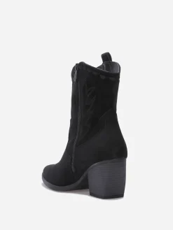 New La Modeuse Santiags basses à surpiqûres Noir