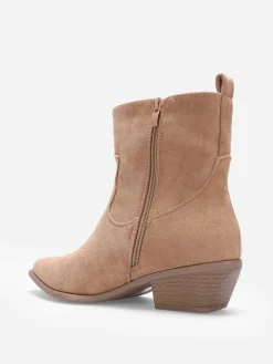 Best La Modeuse Santiags basses en suédine Taupe