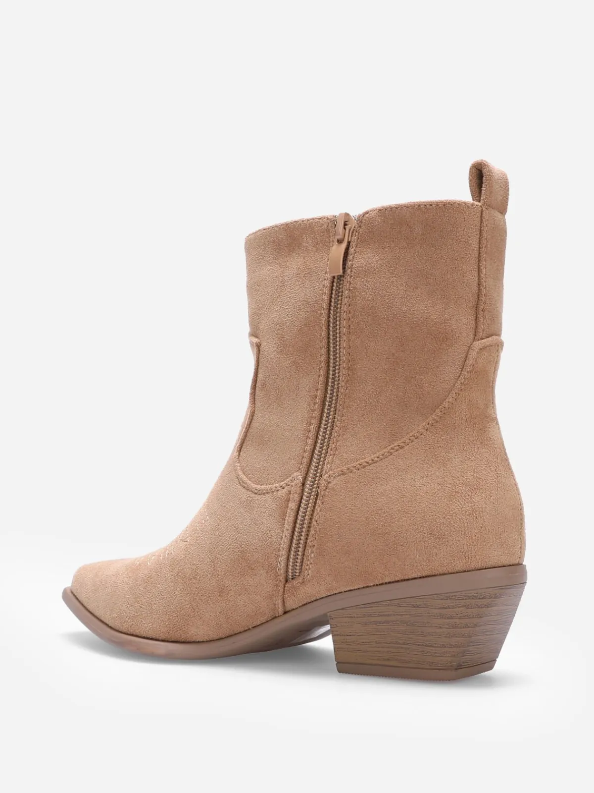 Best La Modeuse Santiags basses en suédine Taupe
