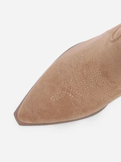 Best La Modeuse Santiags basses en suédine Taupe