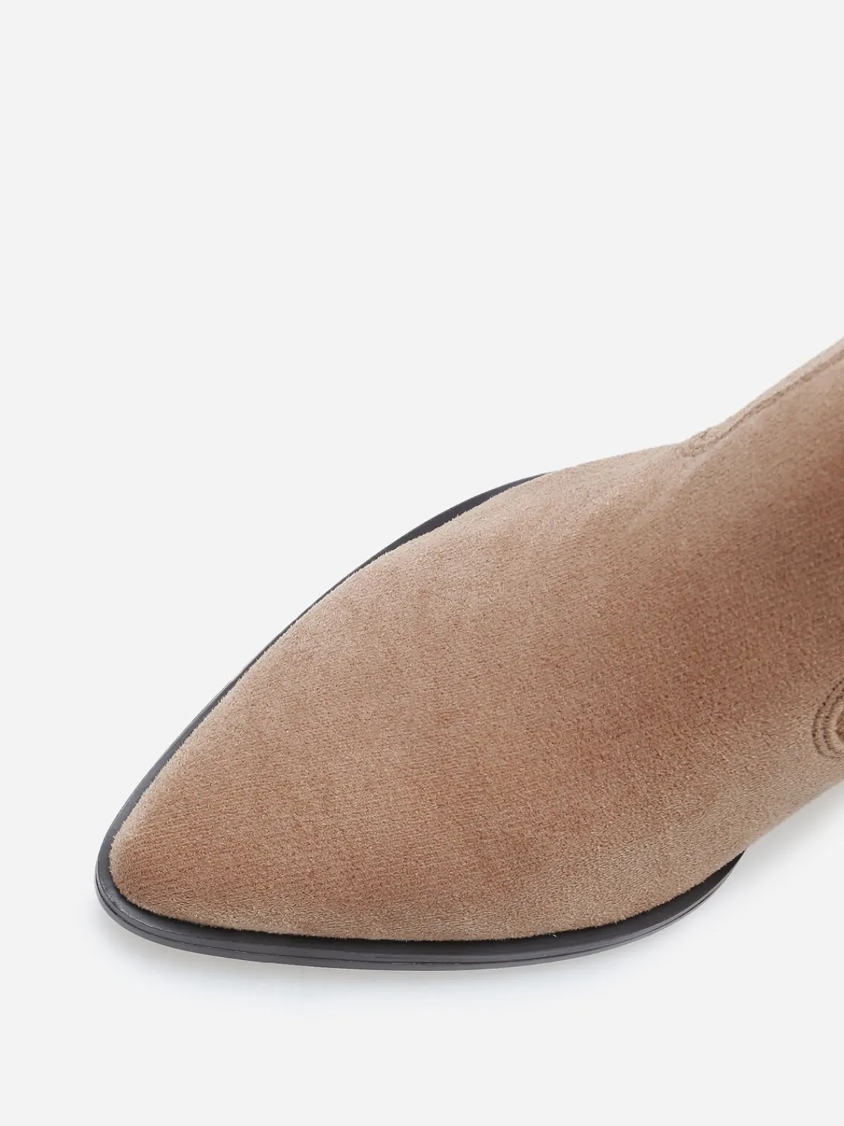 Sale La Modeuse Santiags en suédine à empiècements Taupe