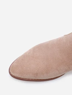 Online La Modeuse Santiags en suédine à empiècement élastique Taupe