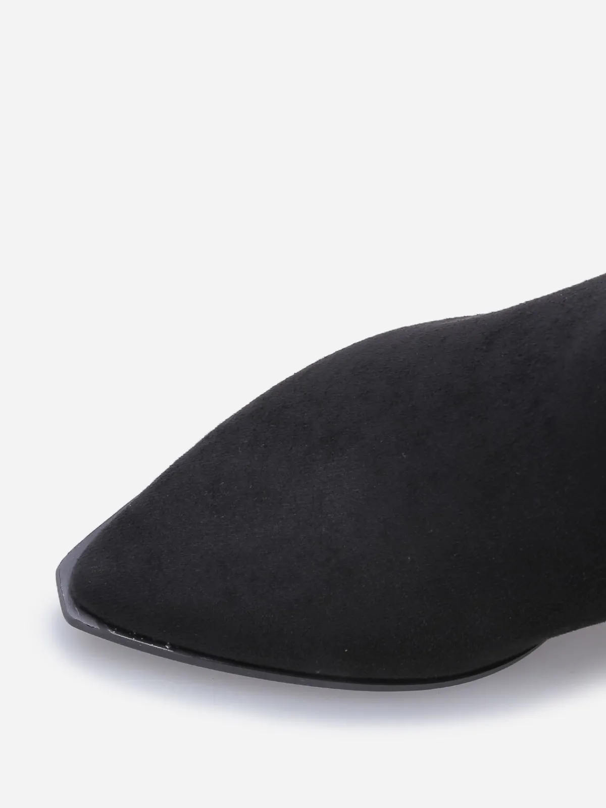 Discount La Modeuse Santiags en suédine à motifs surpiqués Noir