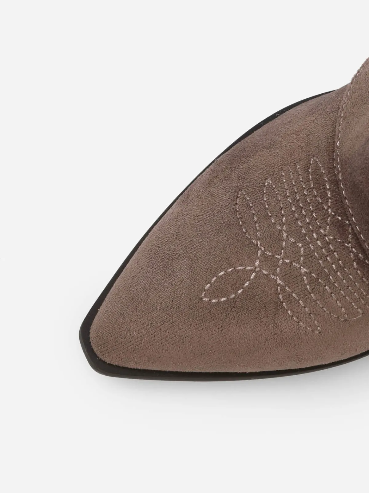 Best La Modeuse Santiags hautes à revers et surpiqûres Taupe