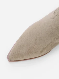 Best La Modeuse Santiags hautes en suédine et à talon Taupe