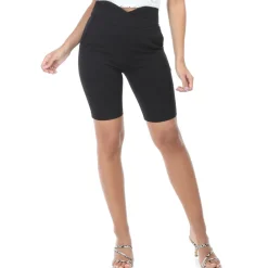 Discount La Modeuse Short cycliste à taille en coeur Noir