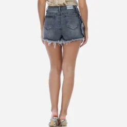 New La Modeuse Short en jeans avec poche amovible Gris