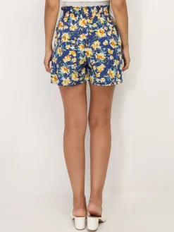 Best La Modeuse Short fluide à imprimé floral Bleu