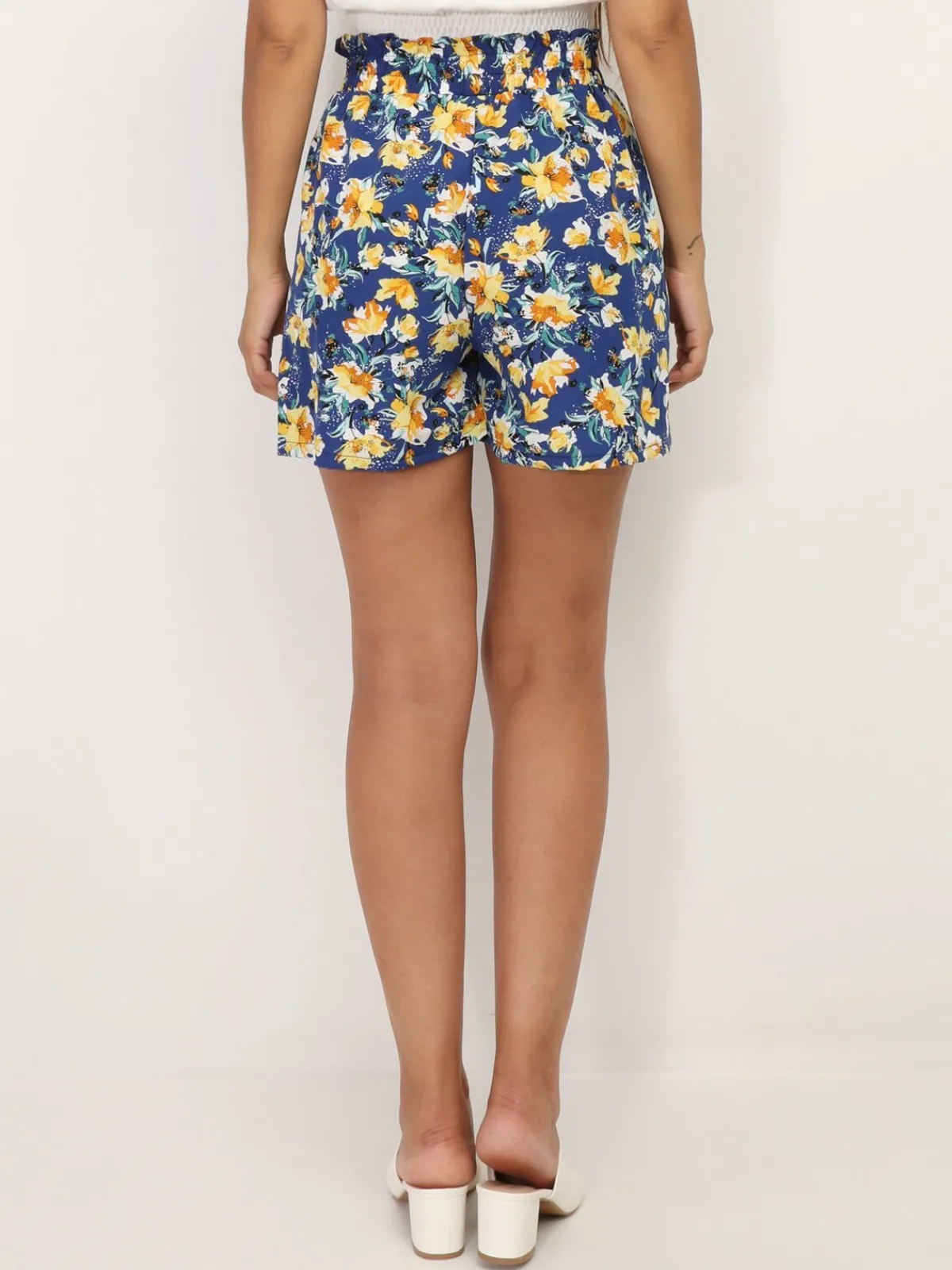 Best La Modeuse Short fluide à imprimé floral Bleu