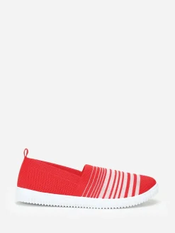 Best La Modeuse Slip-on  en maille et effet transparent Rouge