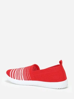 Best La Modeuse Slip-on en maille et effet transparent Rouge