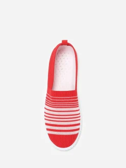 Best La Modeuse Slip-on en maille et effet transparent Rouge