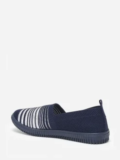 Hot La Modeuse Slip-on en maille et effet transparent BleuMarine