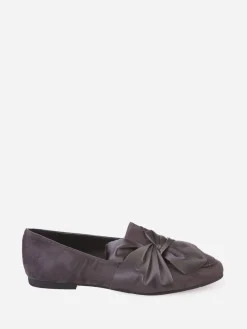 Online La Modeuse Slippers  à noeud satiné Gris