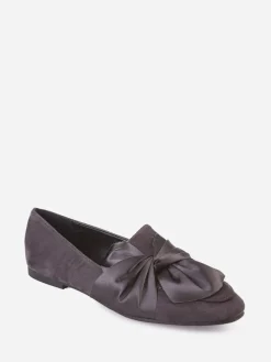 Online La Modeuse Slippers  à noeud satiné Gris