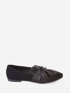 Online La Modeuse Slippers  à noeud satiné Noir