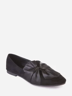 Online La Modeuse Slippers  à noeud satiné Noir