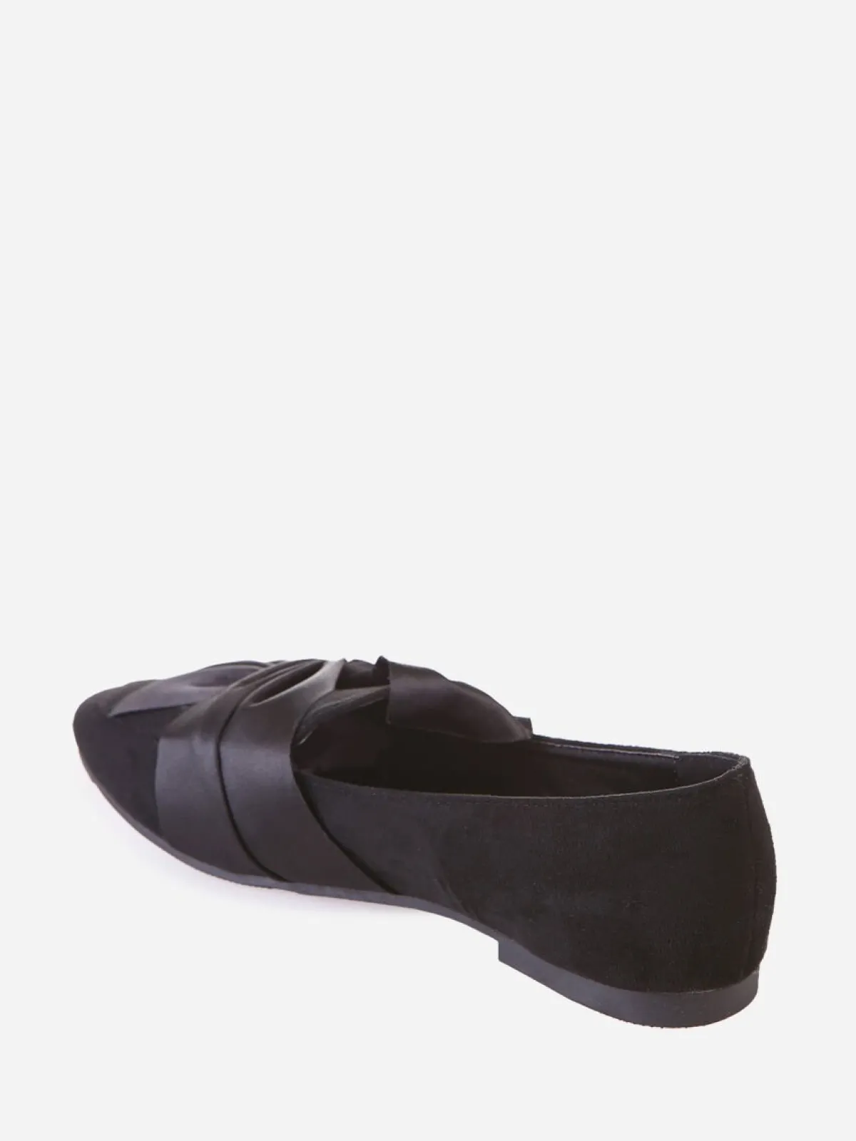 Online La Modeuse Slippers à noeud satiné Noir