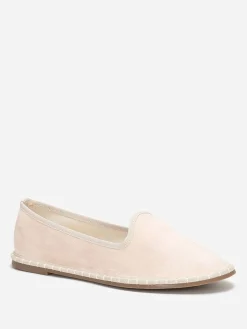 New La Modeuse Slippers en suédine à bout rond Beige
