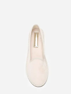 New La Modeuse Slippers en suédine à bout rond Beige