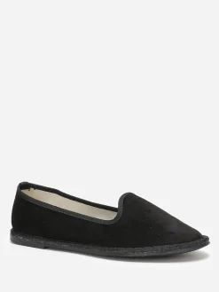 Best La Modeuse Slippers en suédine à bout rond Noir