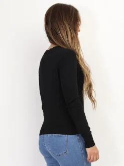 Discount La Modeuse Sous-pull à col rond Noir
