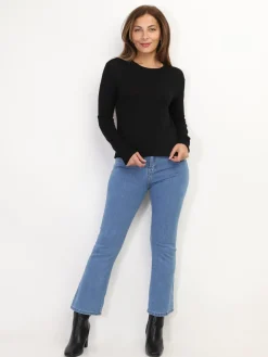 Discount La Modeuse Sous-pull à col rond Noir