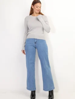 Best La Modeuse Sous-pull à col rond Gris