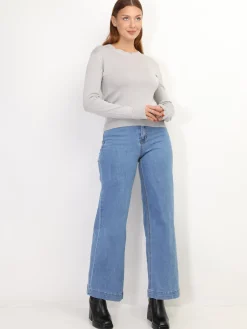 Best La Modeuse Sous-pull à col rond Gris