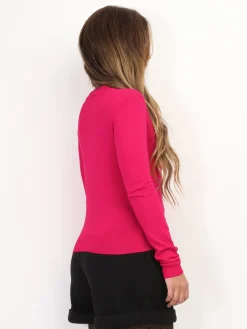 Hot La Modeuse Sous-pull à col rond Fuchsiafoncé