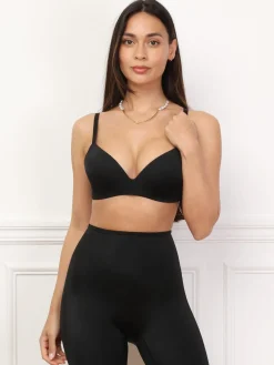 Clearance La Modeuse Soutien-gorge microfibre sans armatures Noir