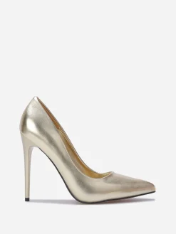 Discount La Modeuse Stilettos à talon verni Doré