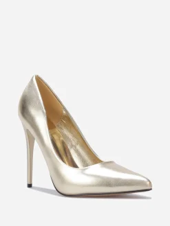 Discount La Modeuse Stilettos à talon verni Doré