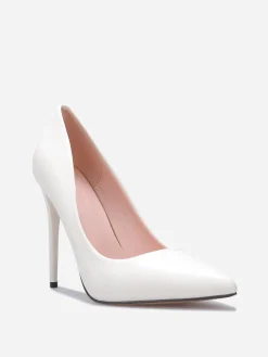 Best La Modeuse Stilettos à talon verni Blanc