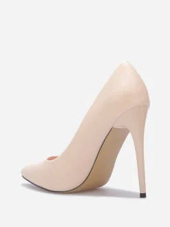 Outlet La Modeuse Stilettos à talon verni Beige