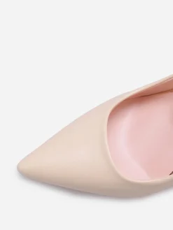 Outlet La Modeuse Stilettos à talon verni Beige