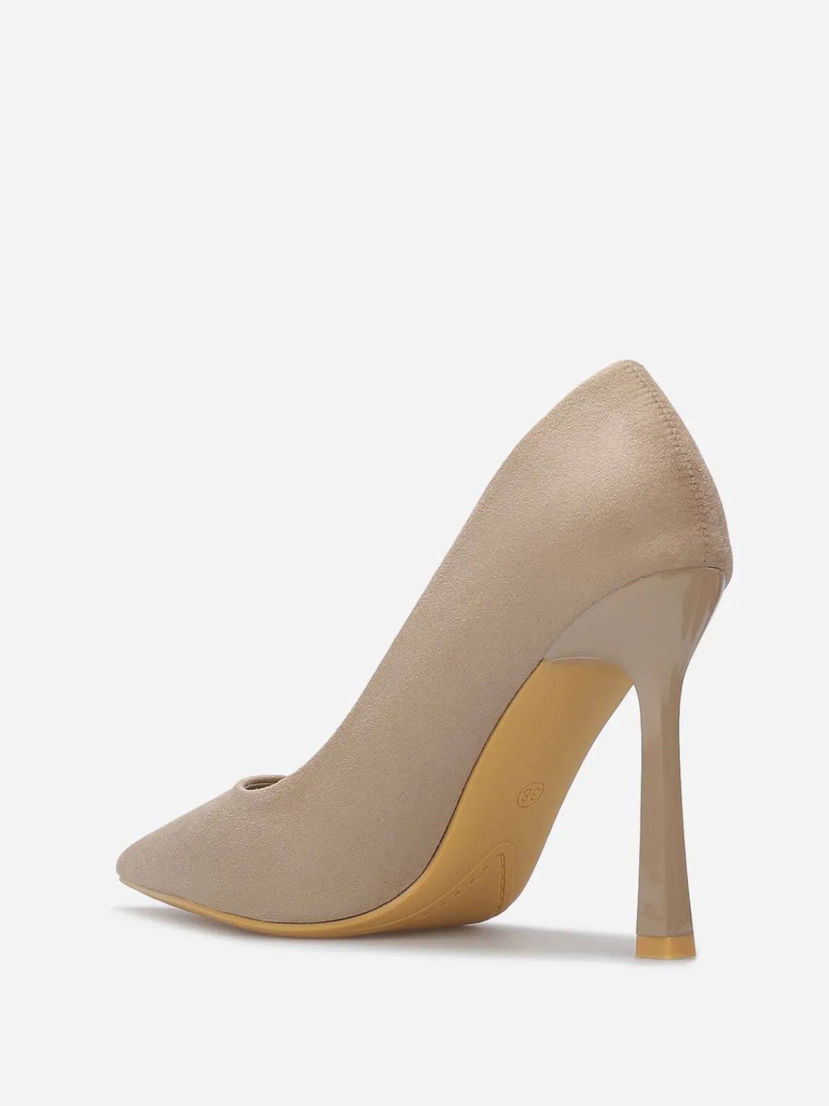 Outlet La Modeuse Stilettos en suédine à talon verni Taupe