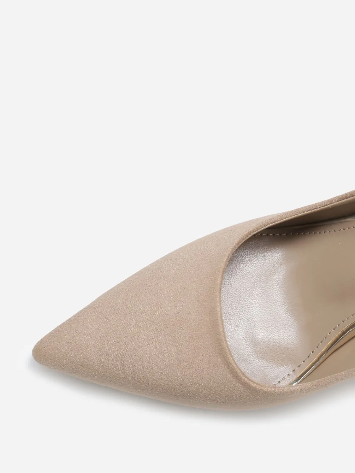 Outlet La Modeuse Stilettos en suédine à talon verni Taupe