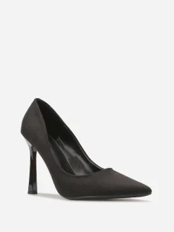 La Modeuse Stilettos en suédine à talon verni Noir