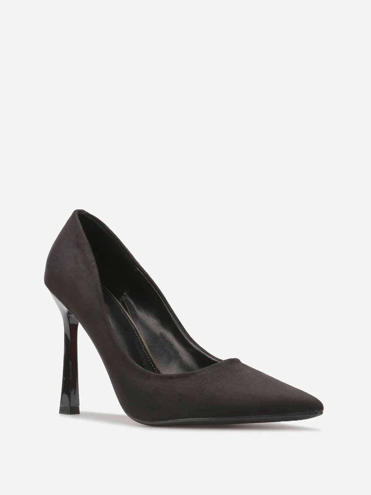 La Modeuse Stilettos en suédine à talon verni Noir