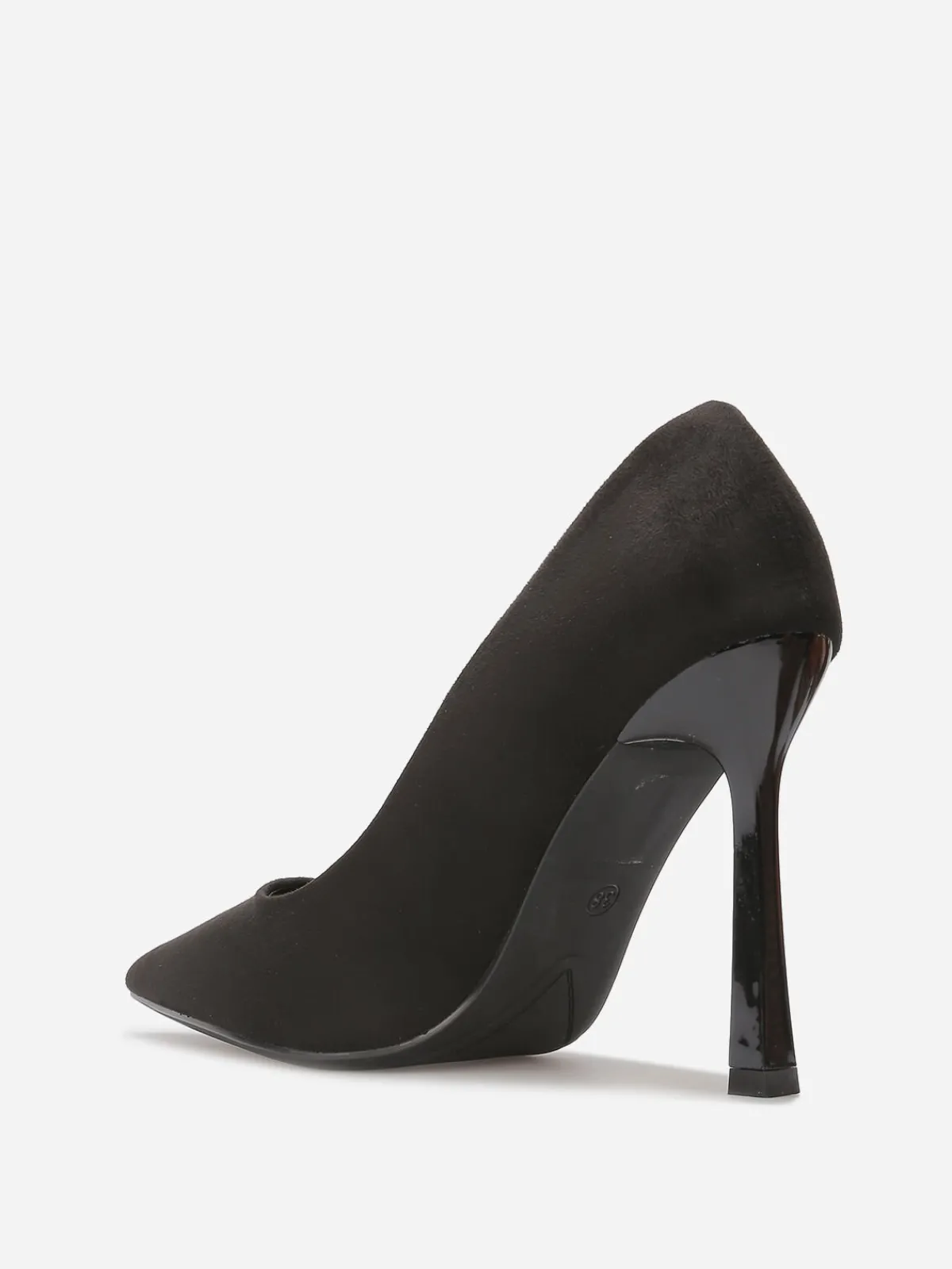 La Modeuse Stilettos en suédine à talon verni Noir
