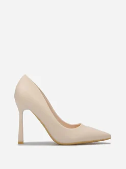 Clearance La Modeuse Stilettos pointus à talon verni Beige