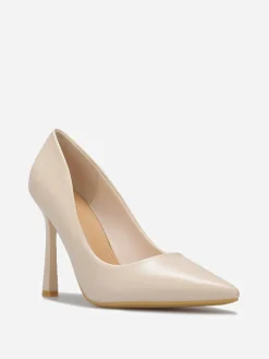 Clearance La Modeuse Stilettos pointus à talon verni Beige