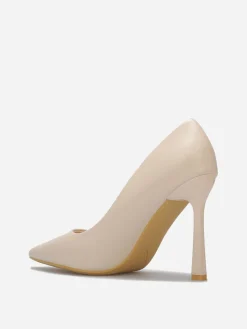 Clearance La Modeuse Stilettos pointus à talon verni Beige