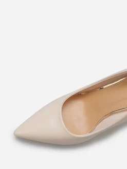 Clearance La Modeuse Stilettos pointus à talon verni Beige