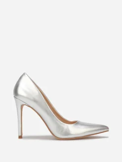 Online La Modeuse Stilettos pointus à talon aiguille Argenté