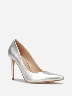 Online La Modeuse Stilettos pointus à talon aiguille Argenté