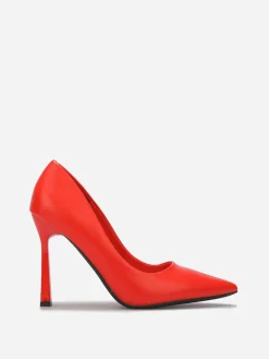 Hot La Modeuse Stilettos pointus à talon verni Rouge