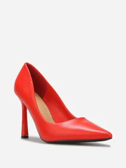 Hot La Modeuse Stilettos pointus à talon verni Rouge