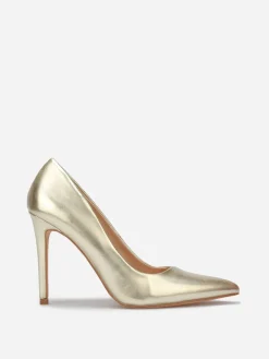 Sale La Modeuse Stilettos pointus à talon aiguille Doré